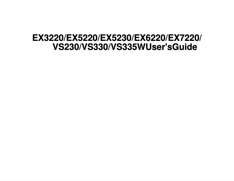 Page 1 de la notice Manuel utilisateur Epson Value VS230