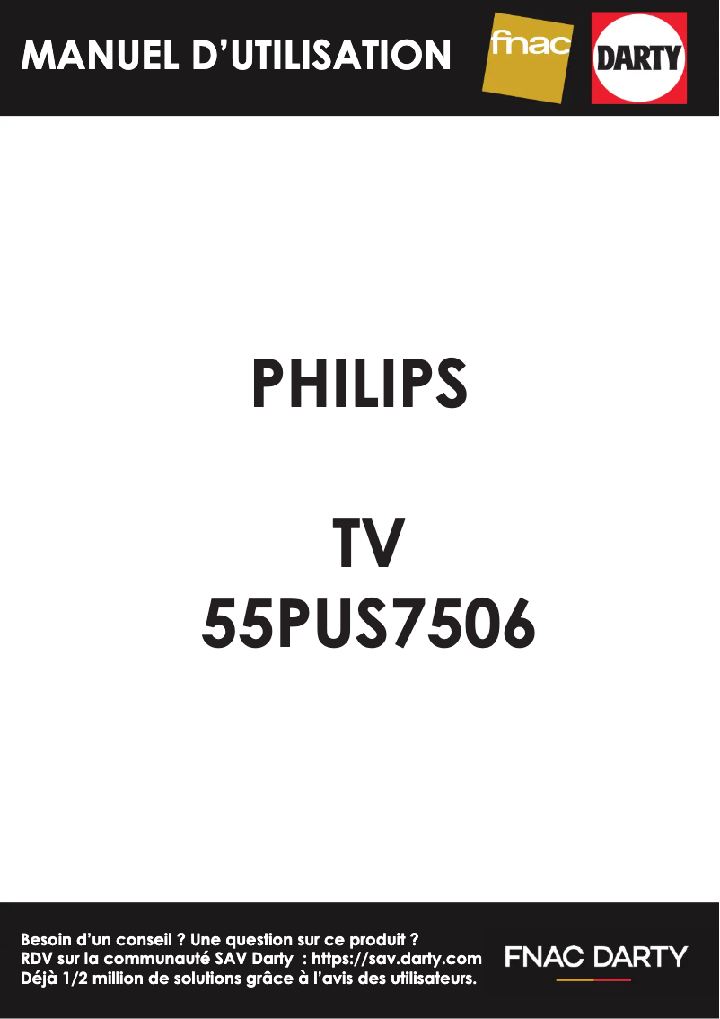 Page 1 of the manual User Manual Philips 55PUS7506
