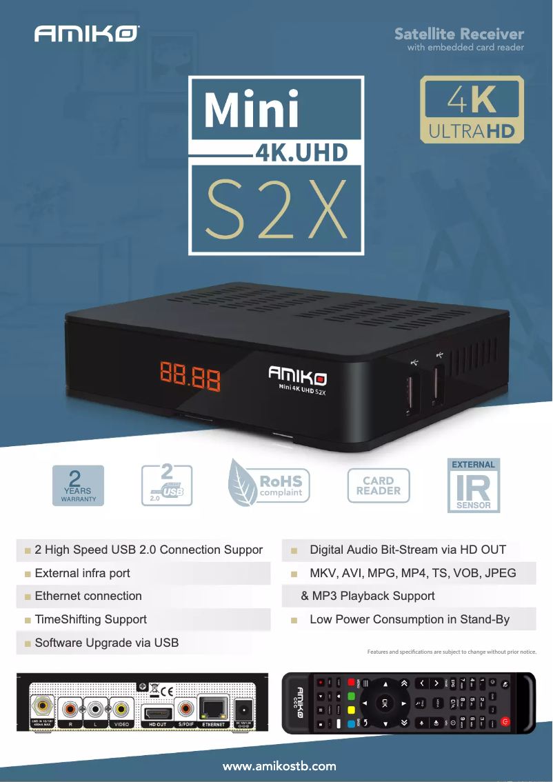 Image de la première page du manuel de l'appareil Mini 4K UHD S2X