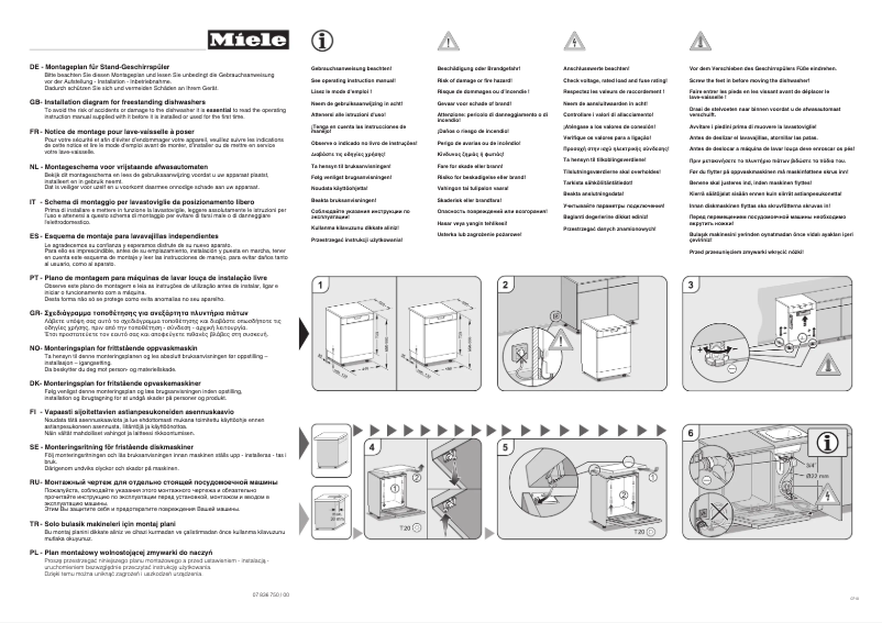 Page n°1 - Manuel utilisateur Miele G 4420