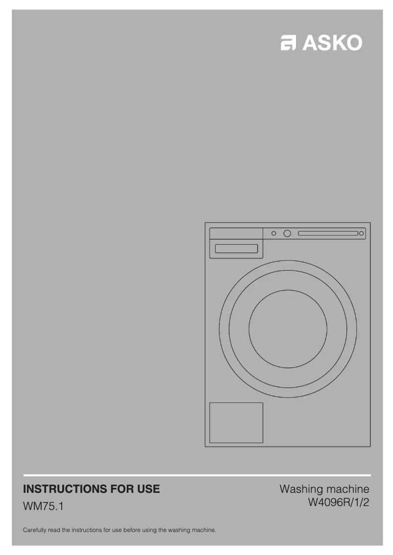 Page n°1 - Manuel utilisateur Asko W4096R