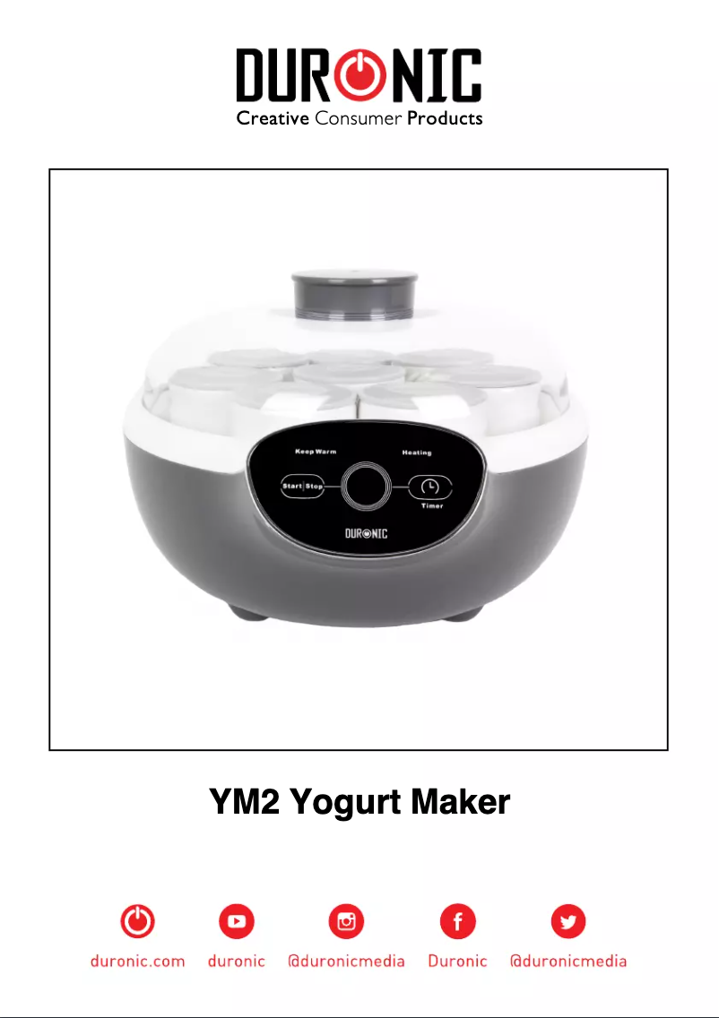 Page n°1 - Manuel utilisateur Duronic TVB123M