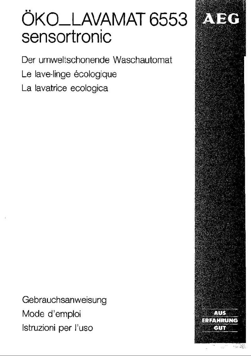Page 1 de la notice Manuel utilisateur AEG Lavamat 6553