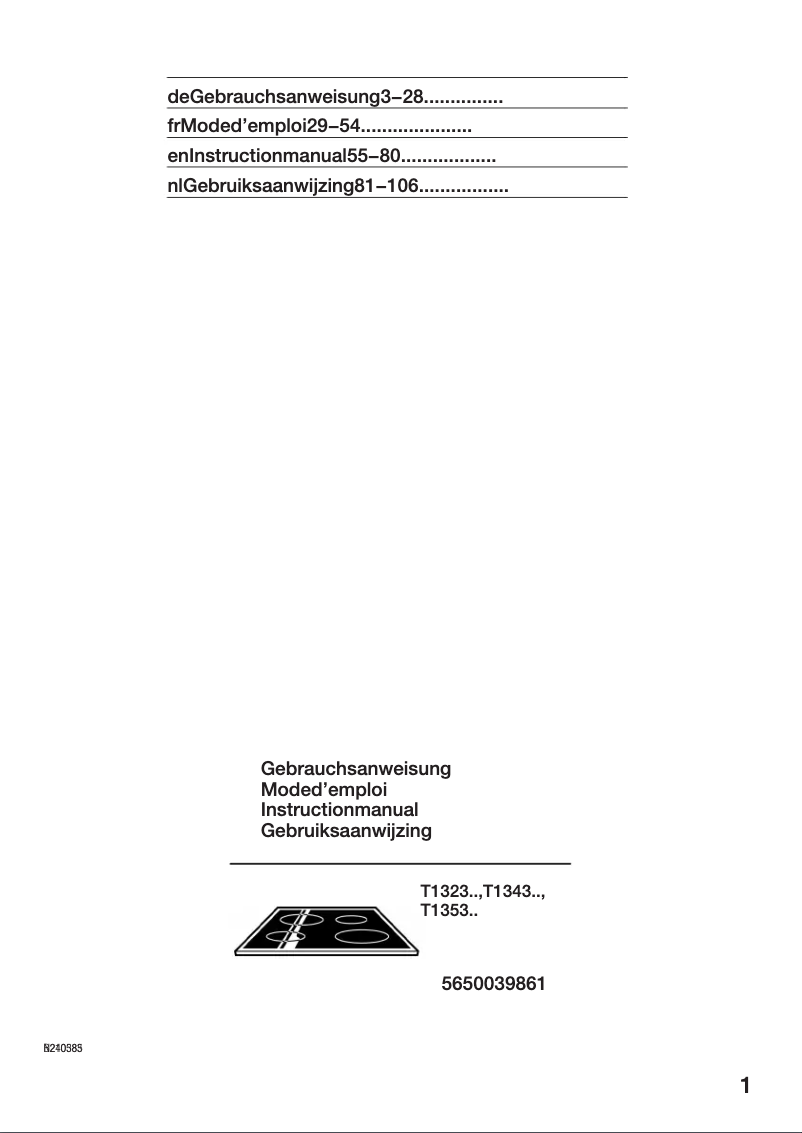 Image de la première page du manuel de l'appareil T1323S0