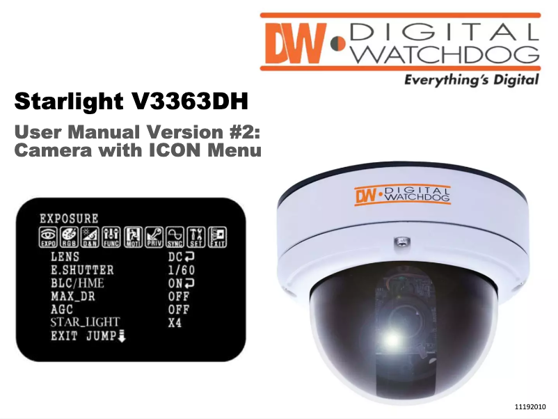 Image de la première page du manuel de l'appareil Star-Light DWC-V3363DH