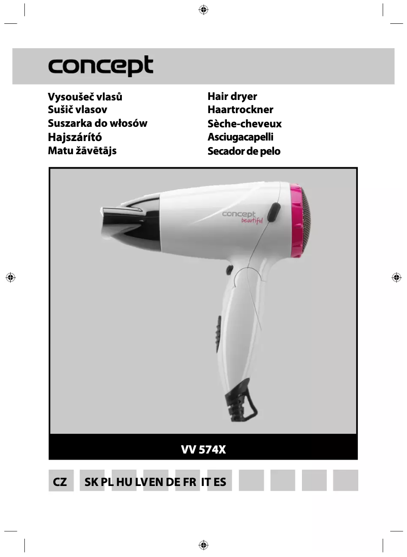 Imagen de la primera página del manual del dispositivo Beautiful VV5742