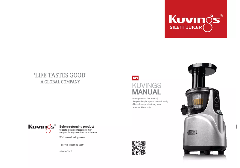 Page 1 de la notice Manuel utilisateur Kuvings UL-100M