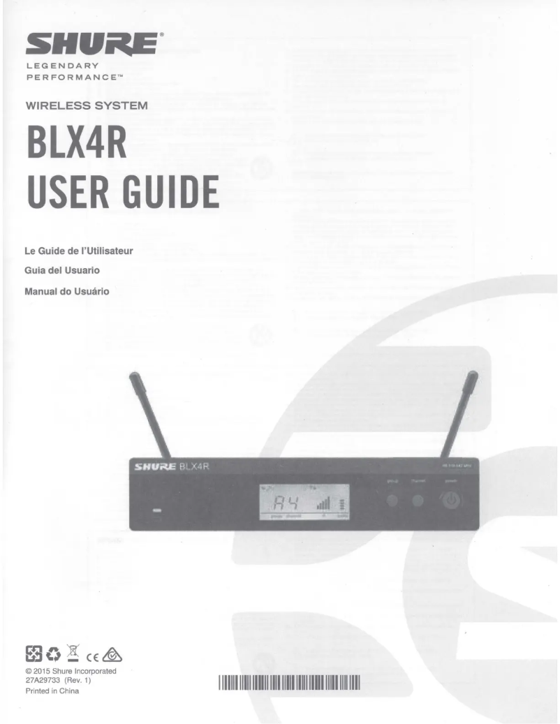 Page 1 de la notice Manuel utilisateur Shure BLX 14R/W93