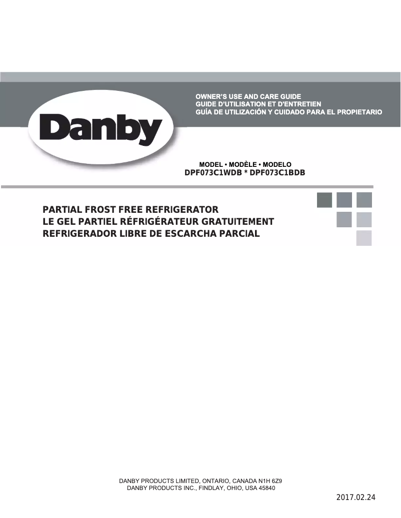 Page 1 de la notice Manuel utilisateur Danby DPF073C1BDB