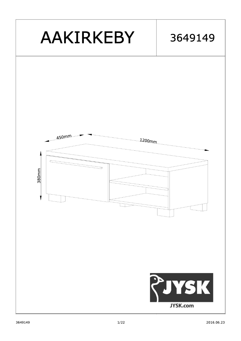 Image de la première page du manuel de l'appareil Aakirkeby (120x37x45)