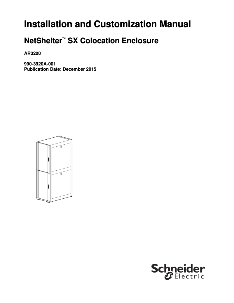 Image de la première page du manuel de l'appareil NetShelter SX AR3200