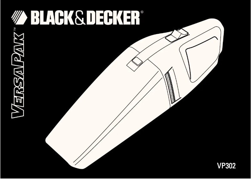 Page n°1 - Manuel utilisateur Black & Decker Dustbuster VP302