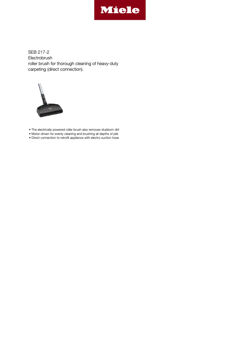 Page n°1 - Fiche technique Miele SEB 217-2