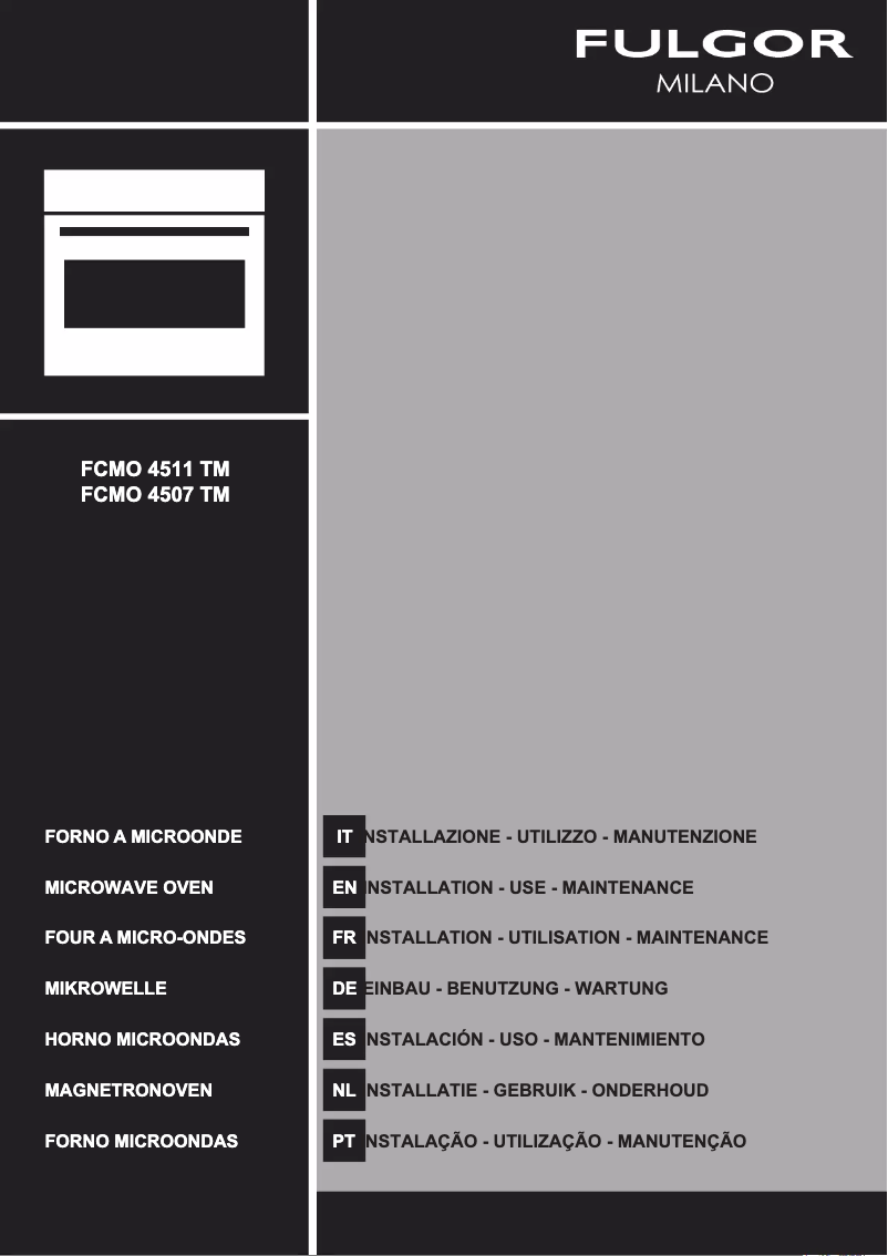 Page 1 de la notice Manuel utilisateur Fulgor Milano FCMO 4511 TM