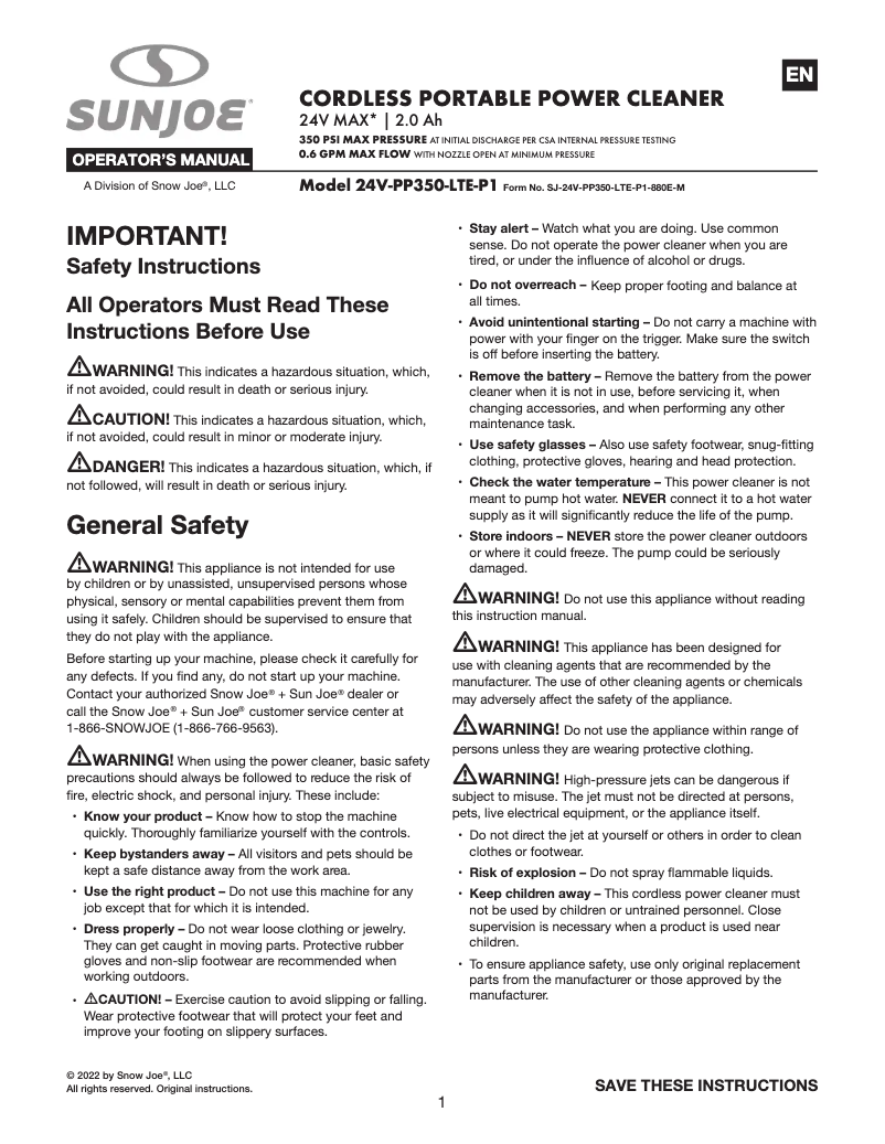 Image de la première page du manuel de l'appareil 24V-PP350-LTE-P1