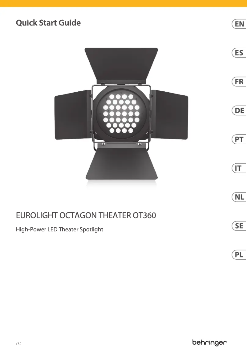 Page n°1 - Guide de démarrage rapide Behringer Eurolight Octagon Theater OT360