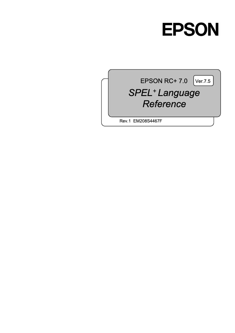 Page n°1 - Manuel utilisateur Epson RC90-B