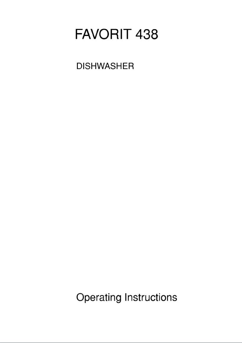 Page 1 de la notice Manuel utilisateur AEG Favorit 438