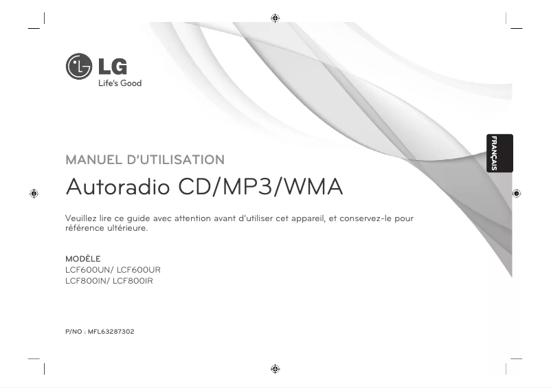 Image de la première page du manuel de l'appareil LCF800IR