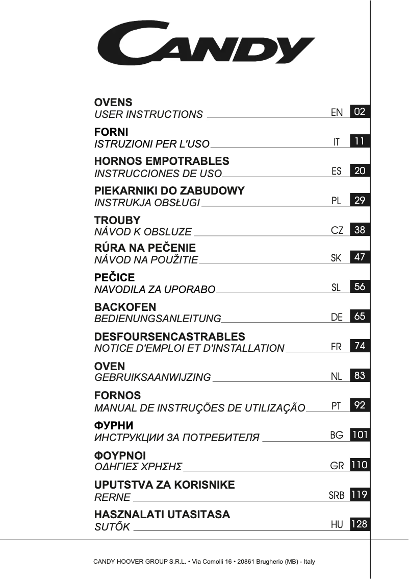 Page n°1 - Manuel utilisateur Candy FCTS815XL WIFI