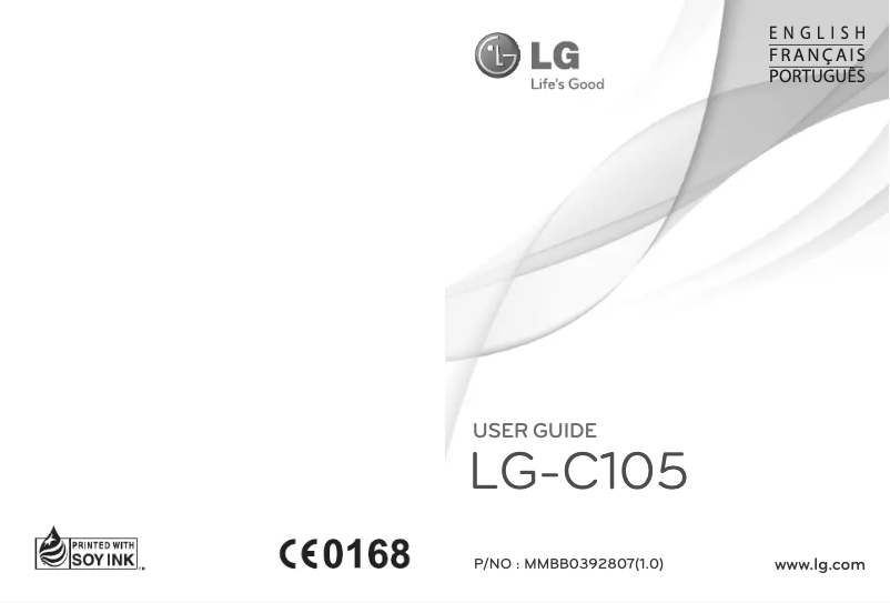 Page n°1 - Manuel utilisateur LG C105