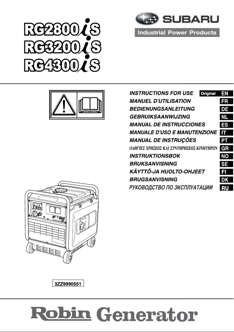 Image de la première page du manuel de l'appareil RG3200iS