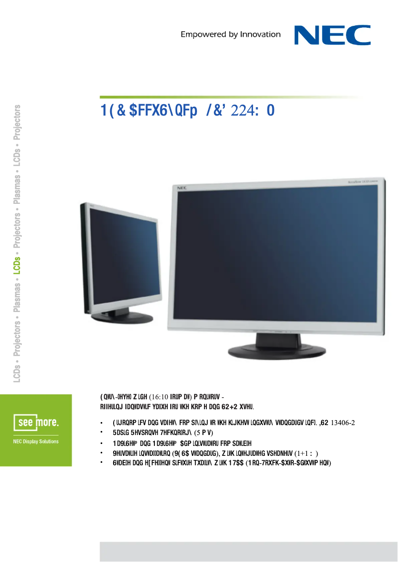 Image de la première page du manuel de l'appareil AccuSync LCD224WM