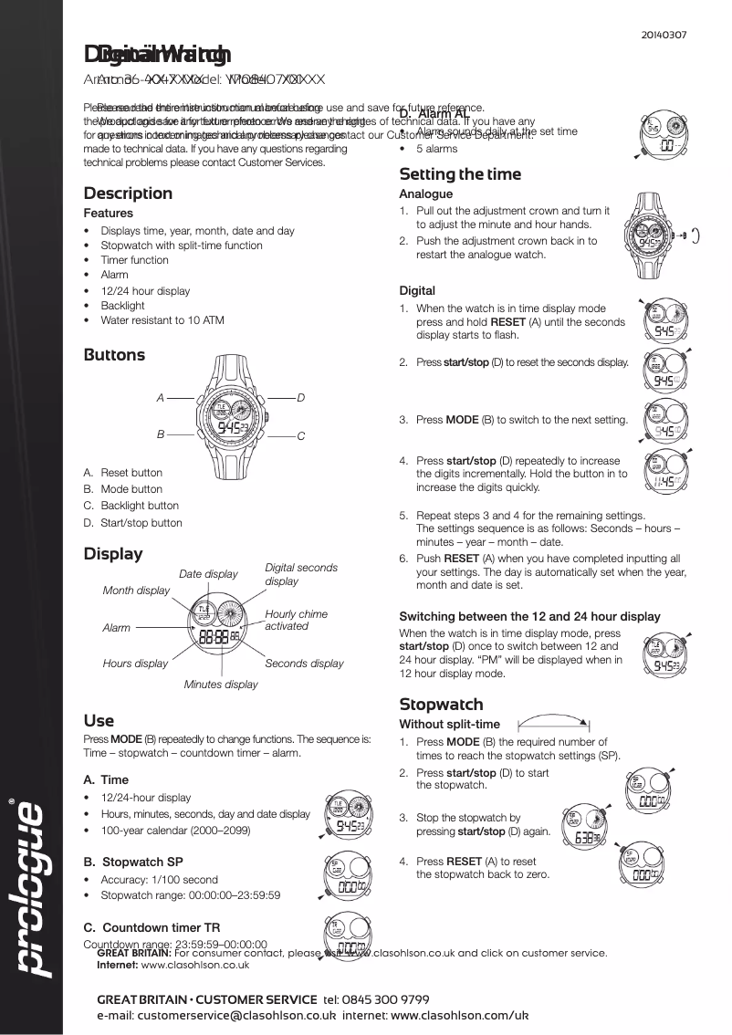 Image de la première page du manuel de l'appareil YPO8407