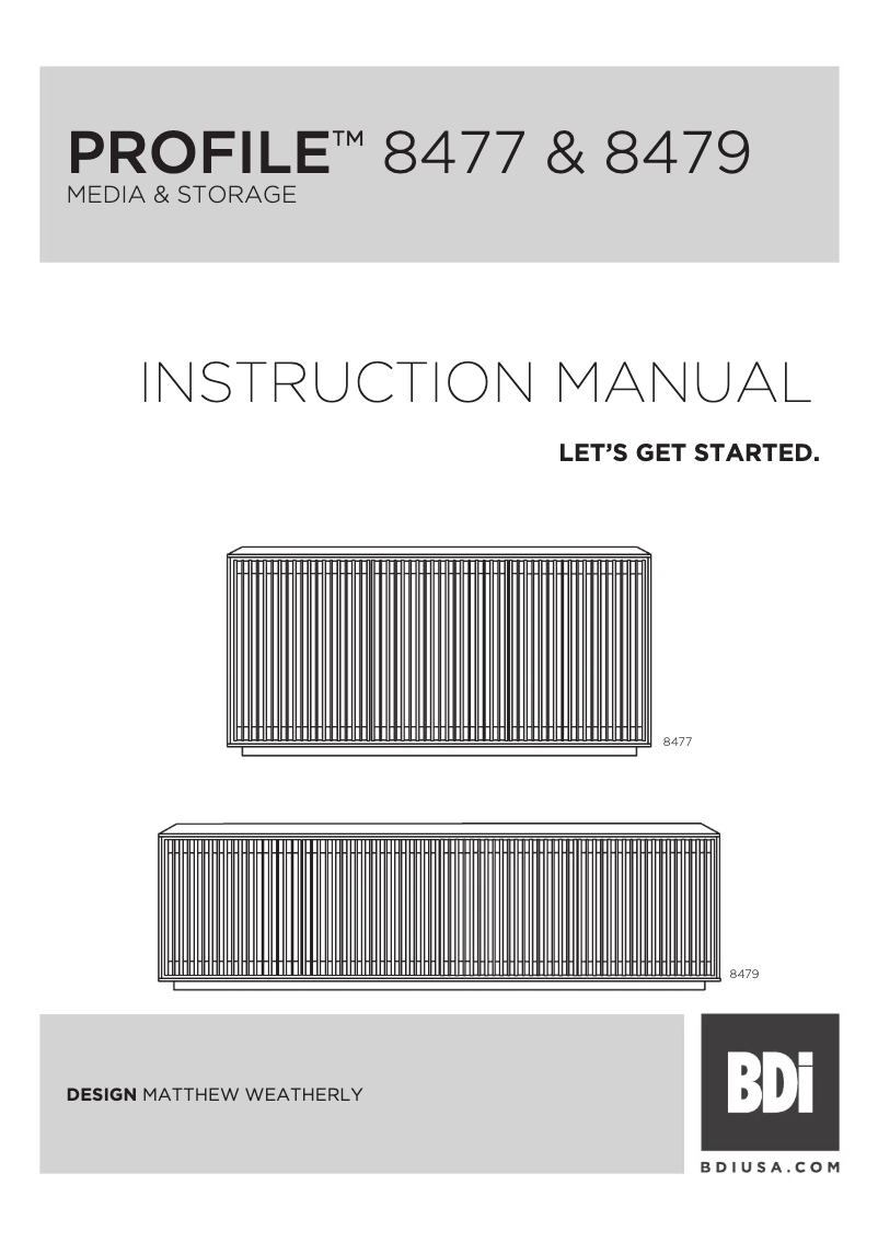 Page 1 de la notice Manuel utilisateur BDI Profile 8477