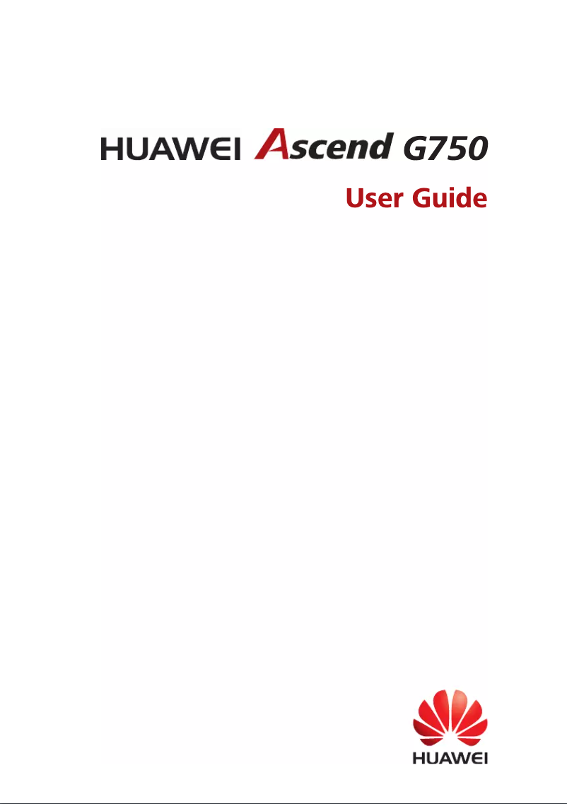 Image de la première page du manuel de l'appareil Ascend G750