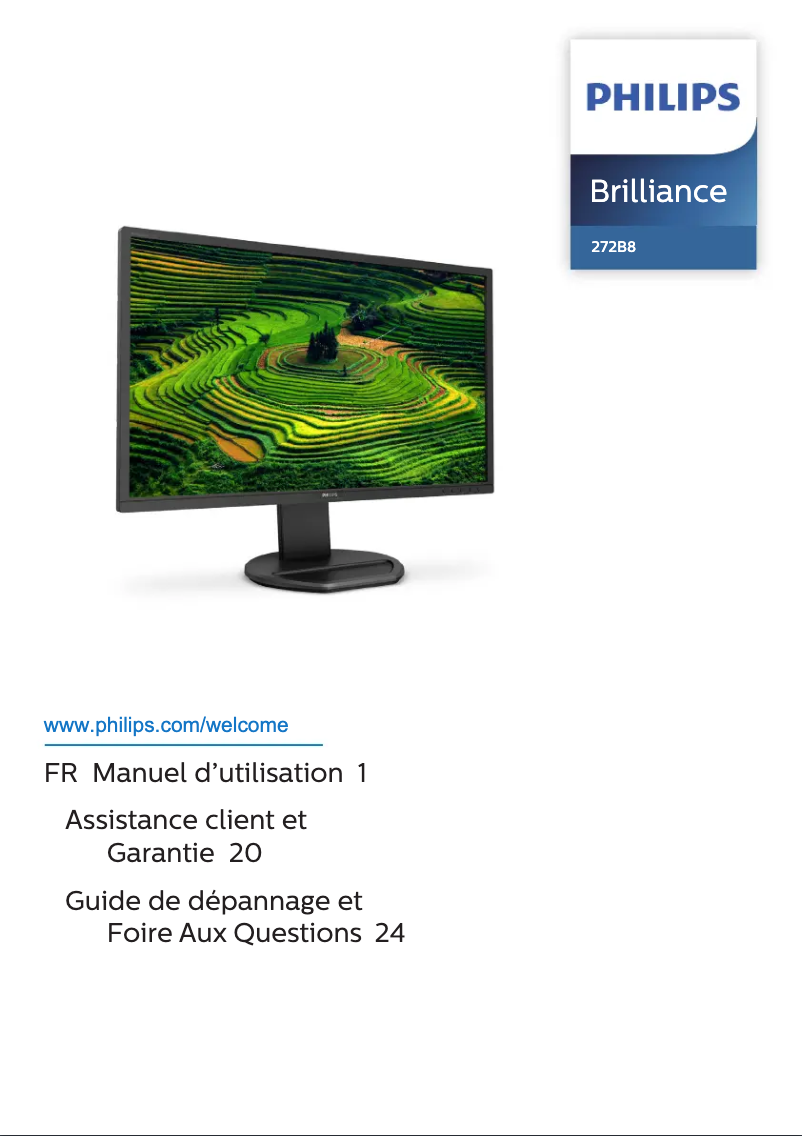 Page n°1 - Manuel utilisateur Philips B Line 272B8QJEB