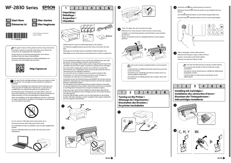 Image de la première page du manuel de l'appareil WorkForce WF-2835DWF