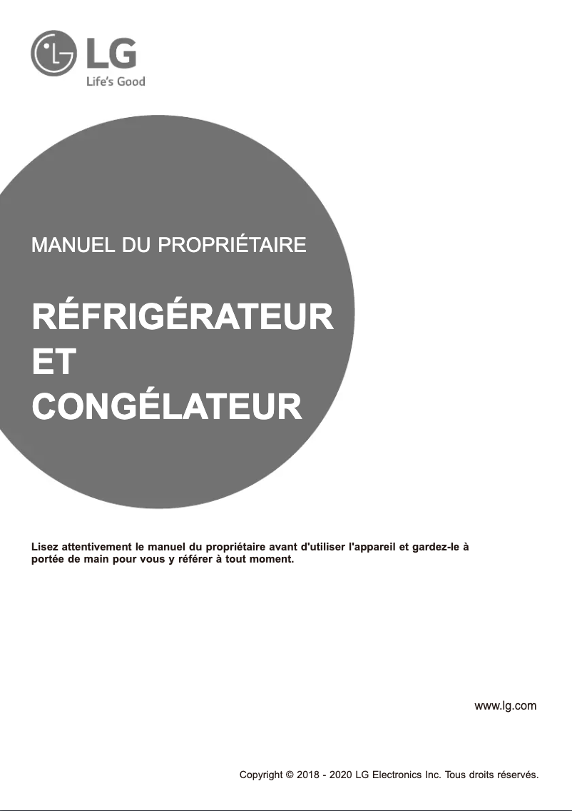 Página 1 del manual Manual de usuario LG GTF8659PS