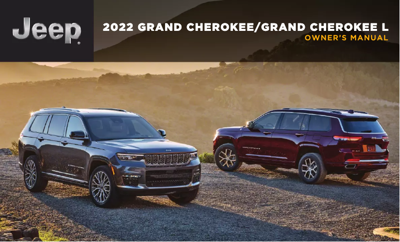 Image de la première page du manuel de l'appareil Grand Cherokee (2022)