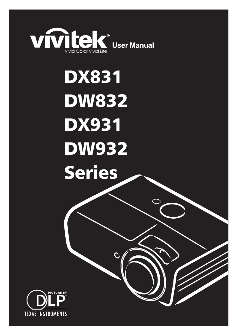 Page n°1 - Manuel utilisateur Vivitek DW832