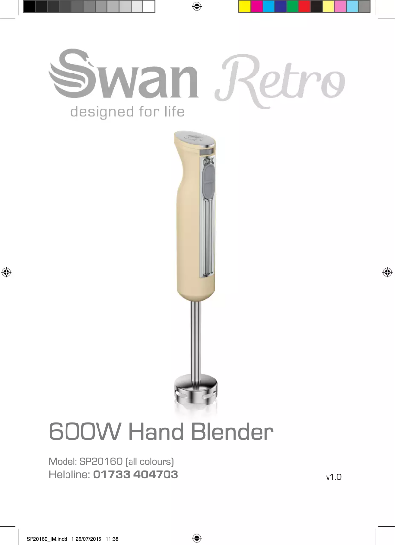 Page n°1 - Manuel utilisateur Swan SP20160CN