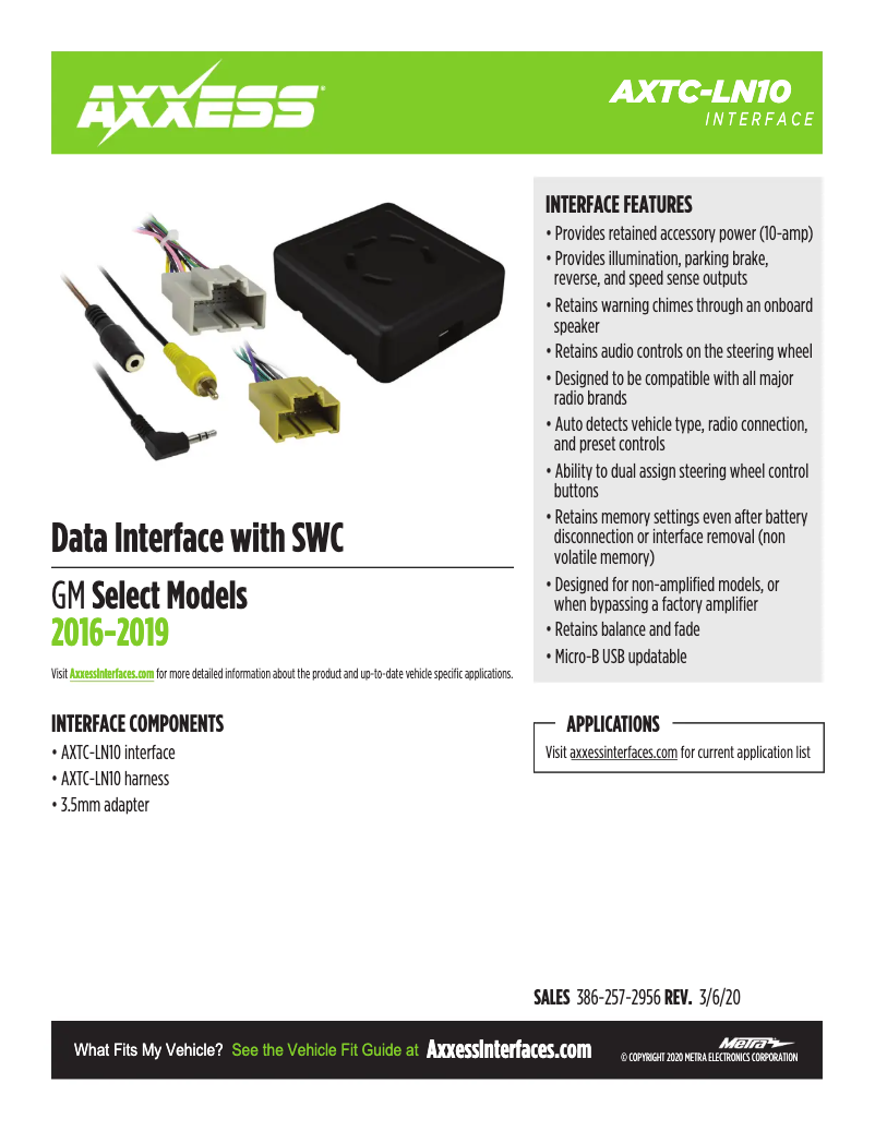 Imagen de la primera página del manual del dispositivo AXTC-LN10