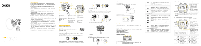 Page 1 de la notice Manuel utilisateur COLBOR CL60M