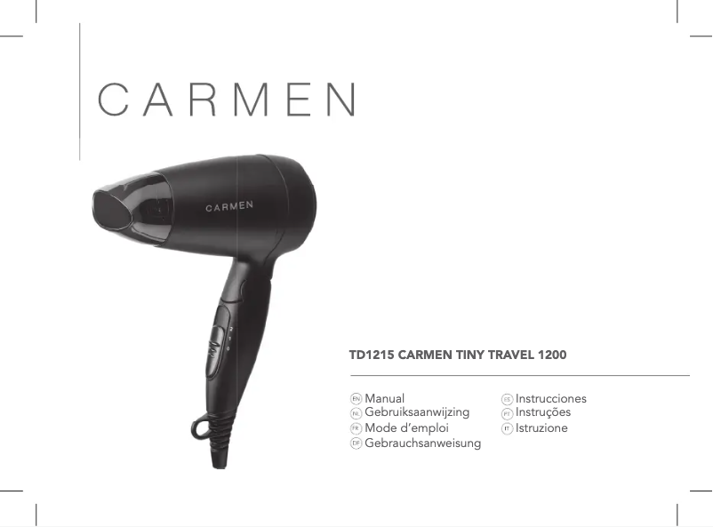 Image de la première page du manuel de l'appareil Tiny Travel 1200 TD1215