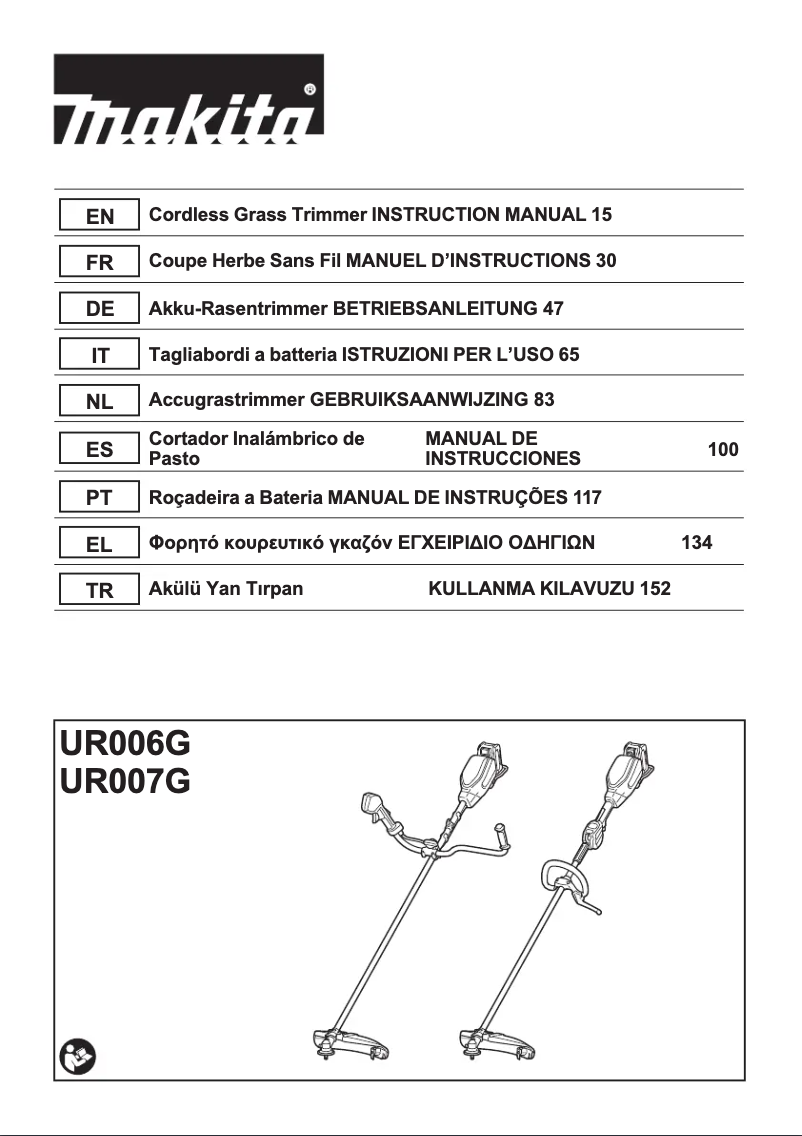 Page 1 de la notice Manuel utilisateur Makita UR006G