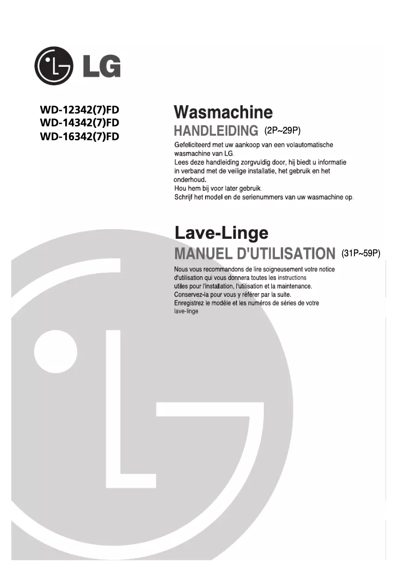 Página 1 del manual Manual de usuario LG WD-14342