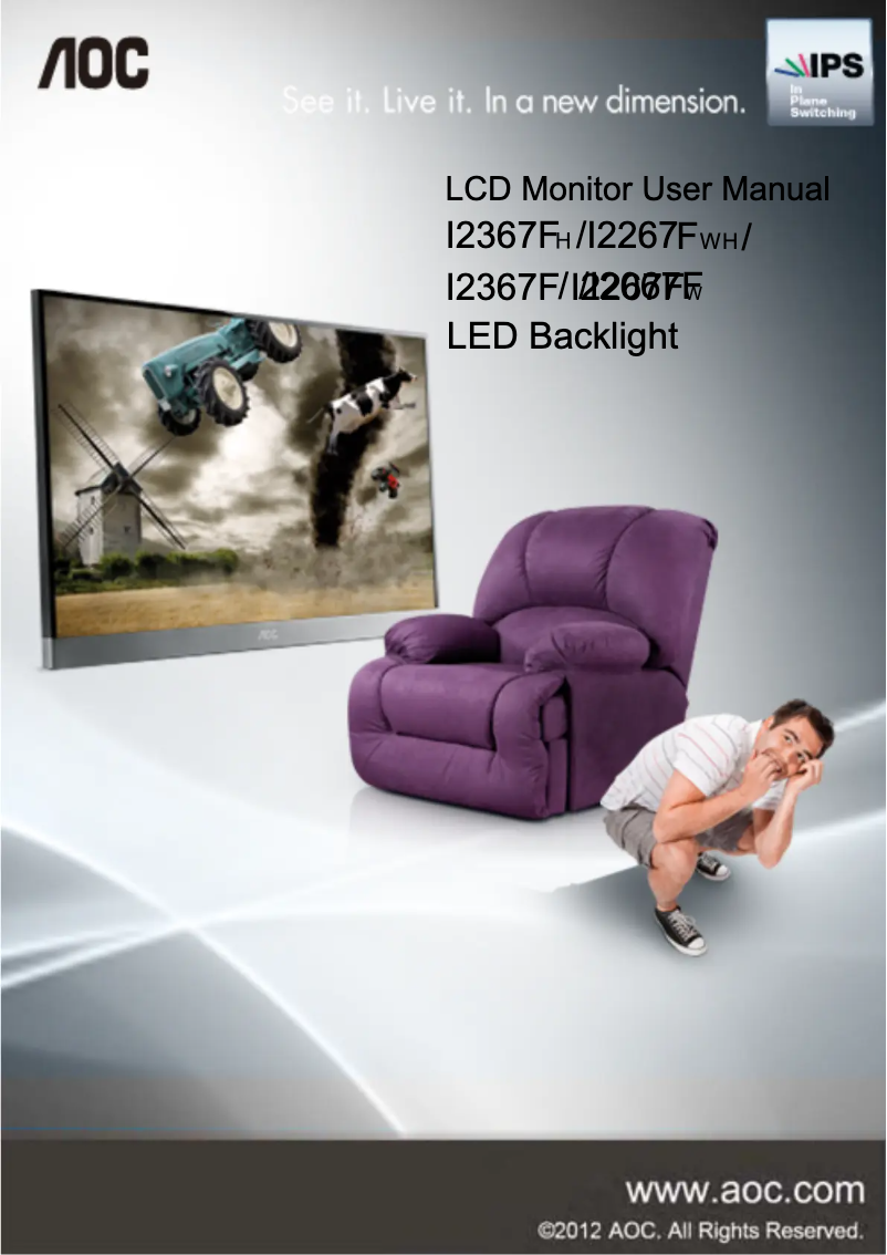 Page 1 de la notice Manuel utilisateur AOC I2267FWH
