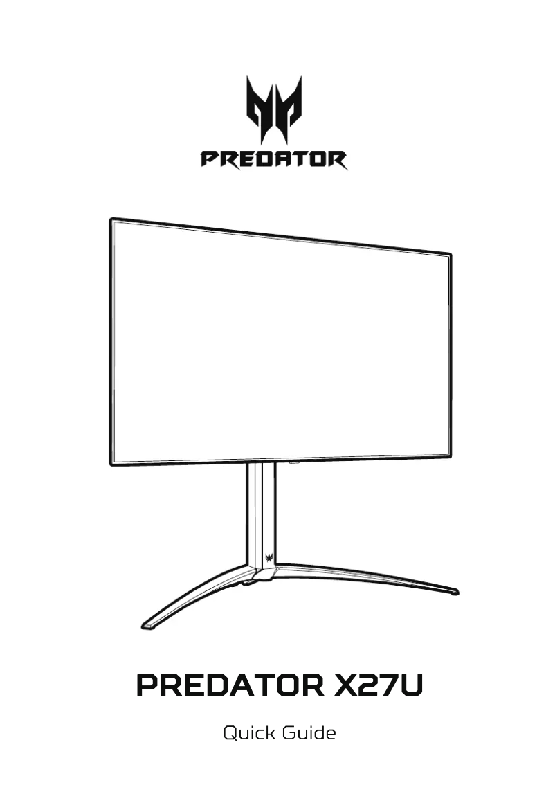 Imagen de la primera página del manual del dispositivo X27U