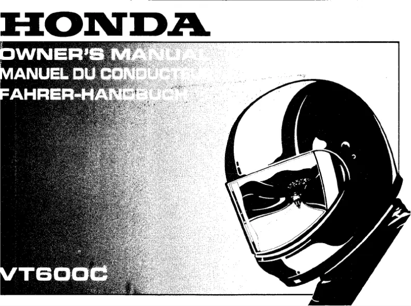 Page 1 de la notice Manuel utilisateur Honda VT600C (1995)