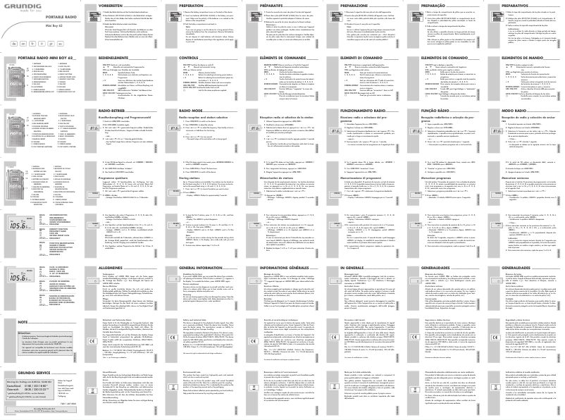 Image de la première page du manuel de l'appareil Music Boy 62