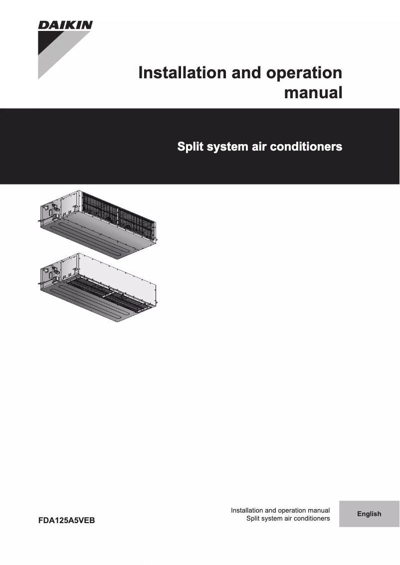Página 1 del manual Manual de usuario Daikin FDA200AXVEB