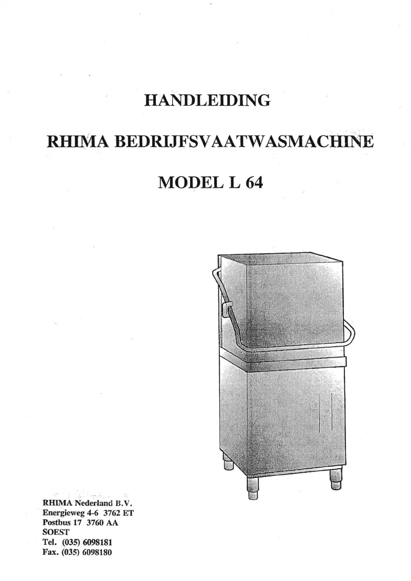 Page n°1 - Manuel utilisateur Rhima L 64