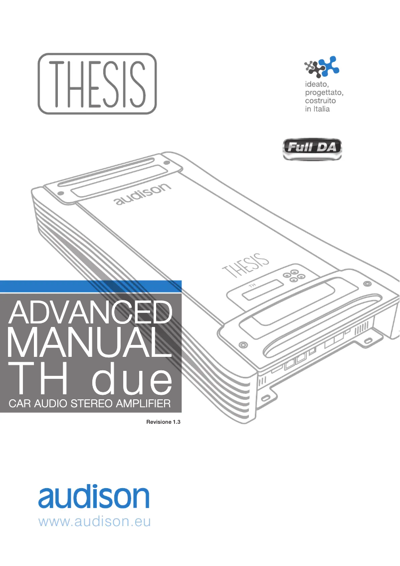Page 1 de la notice Manuel utilisateur Audison Thesis TH due