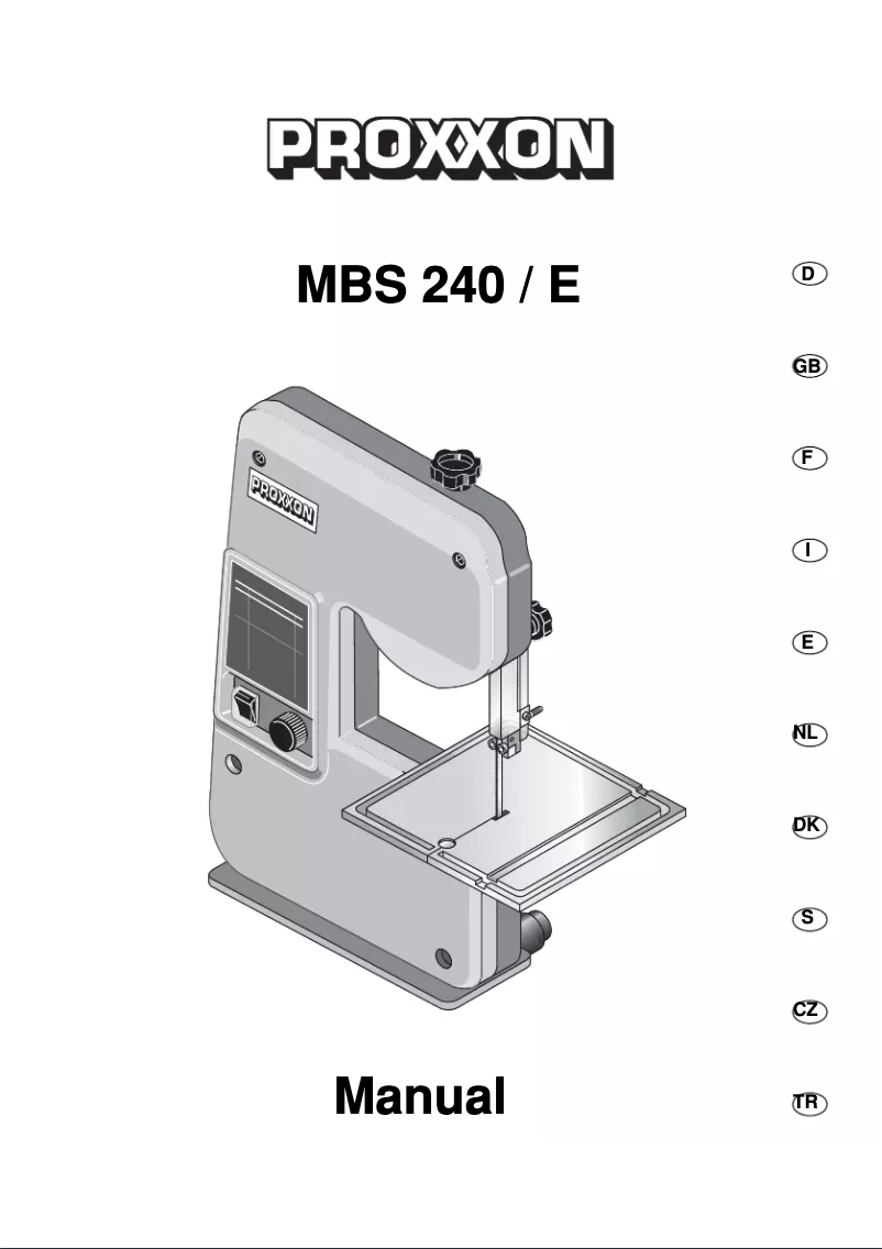 Página 1 del manual Manual de usuario Proxxon MBS 240/E