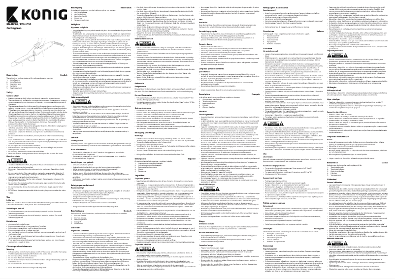 Page 1 de la notice Manuel utilisateur Konig KN-HC20